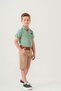 Boy / shirt Collar Bow Tie Set/oxford Shirt - Shorts / Belt Men's Set - 3