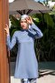 Fully Covered Patterned Hijab Swimsuit with Loose Pants - 2533