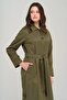 ياقة القميص، فتحة جانبية، مبطنة، طاردة للماء، معطف طويل A.KHAKI 6700 - 5
