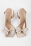 Women's Lily Skin Satin Bow Detailed Heeled Shoes - 3