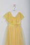 Girl's Tulle Lace Floral Belted Evening Dress - 3