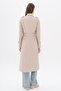 Capes Staple Detailed Quilted Patterned Lightweight Trench Coat Stone 6705 - 7