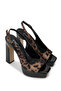 Women's Vegan Leopard Heeled Shoes - 2