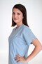 Unisex Baby Blue Color Lycra Doctor Nurse Scrubs Single Top Uniform - 3