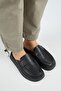 Tale Women's Genuine Leather Belted Sabo Black Slippers - 2