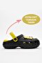 Unisex Children's Slippers with Teddy Bear Black Yellow - 3