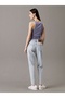 Women's Blue Tapered Leg Pants - 2