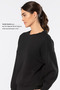 3613 Women's Crew Neck Sweatshirt Black - 3