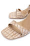 Women's Vegan Beige Heeled Shoes - 3
