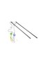 Cat Fishing Rod with Bell, Feather Ball and Ribbons,