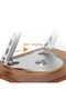 17.3' Compatible Wooden Base 360 °   Rotating Adjustable Aluminum Desktop Tablet and Laptop Stand - 7