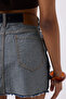 Denim Mini Blue Skirt with Reverse Detail - 4