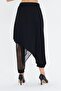 Black Shalwar Skirt with Mesh Detail - 6