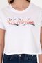 Women's White Crew Neck T-Shirt 50299735-Vr013 - 6