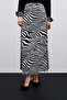 Zebra Pattern Skirt - Black - 5