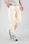 Men's Jogger Linen Pants Elastic Waist Drawstring Cotton Casual Boyfriend Pants Beige - 4
