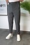 Carrot Cut Men's Boyfriend Pants Elastic Waist Short Leg Pants Men's Parachute Pants