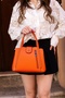 Handmade Italian Style 100% Real Genuine Leather Women's Handbag with Strap - 5