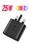 محول PD 25 وات USB-C أسود بدون كابل USB - 2