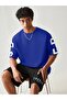 Men's Freely Printed Special Design Oversize Tshirt and Shorts Bottom-Top Set - 4