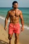 Men's Brand Logo Quick Drying Polyster Shorts Suitable for Beach and Sea Use 12253118-44416