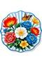 Leyla Collection Colorful Flowers and Butterfly Detailed Woven Base Decorative Carpet Leyla54 - 2