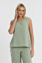 Women's Strappy Blouse - Muslin Sıfırkol Back Buttoned Blouse - 1110 - 3