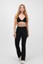 Flared Leggings Women's Black High Waist Gathering Leggings Double Pockets Flared Leggings Bootcut