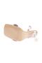 5161-23Y Women's Silver Stone Ankle Strap Heeled Shoes Rose Mirror - 5