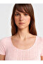 10755 Short-Sleeved Lace Textured Thin Knitwear Blouse - 3