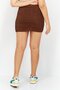 Women Textured Mini Skirts, Brown - 4