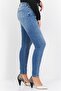 Women Skinny Fit Washed Stretchable Jeans, Blue - 2