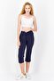 Women Sportswear Fit Training Capri Legging, Navy - 4