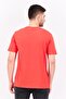 Men Crew Neck Short Sleeves Brand Logo T-shirt, Red - 3