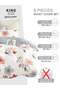 Printed Duvet Cover Set 6-Pcs – King Size 220x240 cm, Microfiber Fabric, No Filler Inside - 2
