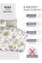 Printed Duvet Cover Set 6-Pcs – King Size 220x240 cm, Microfiber Fabric, No Filler Inside - 3