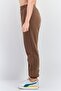 Women Regular Fit Solid Pull On Jogger Pants, Brown - 2
