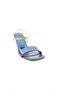 Blue Square Toe Strappy Women's Heeled Sandals - Multi 8153275 - 2