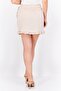Women Plain Terry A Line Skirt, Beige - 3