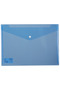 Plastic Button Folder A4 Blue Deli