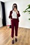 Mella Burgundy Zippered Suit - 3