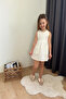 Stylish Dress with Inner Lining, Back Zipper, and Scallop Cotton - 5