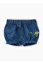 Girls Blue Embroidered Bubble Shorts - 2