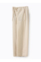 Girls Woven Cotton Flax Relaxed Fit Pants - 4
