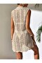 Knitwear Beach Dress Openwork Knitted Shirt Collar Sleeveless Bikini Top Summer Pareo - 4