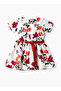 Girls White Floral Fit & Flare Party Dress - 3