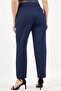 Women Regular Fit Solid Stretchable Trouser, Dark Navy - 3
