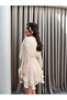 Padded Jacquard Tulle Dress - 5
