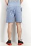 Men Regular Fit Drawstring Printed Shorts, Light Blue - 2
