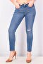 Women Skinny Fit Ankle Cut Rip Jeans, Blue